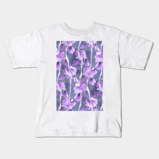 Simple Iris Pattern in Pastel Purple Kids T-Shirt